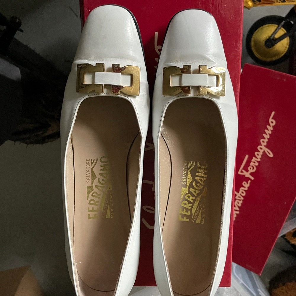 White ferragamo
